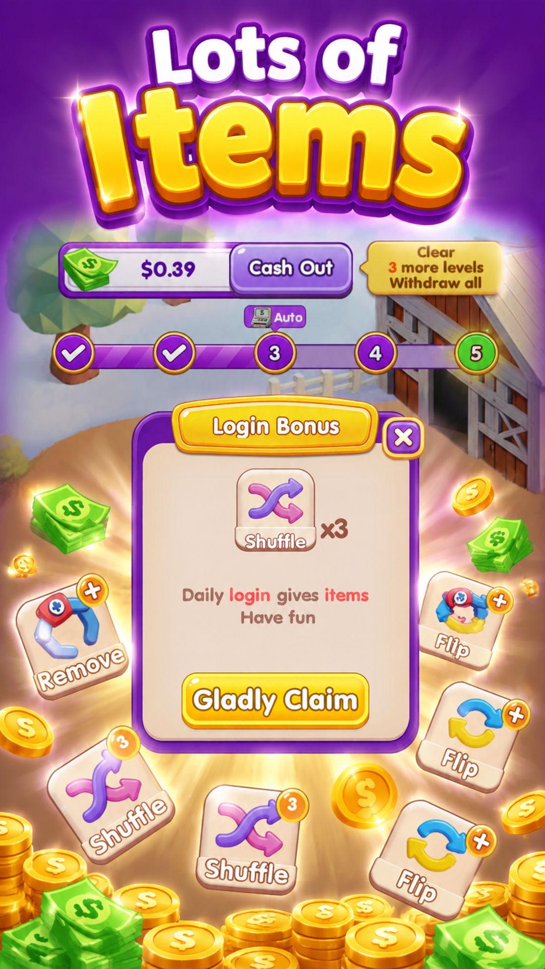 Sheep Exit Puzzle items and bonus features